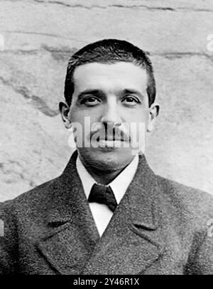 Charles Ponzi. Becheraufnahme des italienischen Betrügers Charles Ponzi (* Carlo Pietro Giovanni Guglielmo Tebaldo Ponzi; 1882–1949), um 1910 Stockfoto