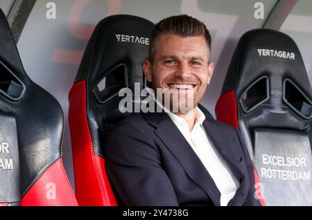 Rotterdam, Niederlande. September 2024. ROTTERDAM, NIEDERLANDE - 16. SEPTEMBER: Während des niederländischen Spiels Keuken Kampioen Divisie zwischen Excelsior Rotterdam und VVV Venlo im Van Donge & de Roo Stadion am 16. September 2024 in Rotterdam, Niederlande. (Foto von Hans van der Valk/Orange Pictures) Credit: Orange Pics BV/Alamy Live News Stockfoto