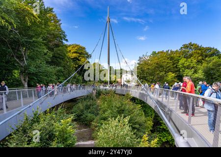 Der Skywalk Königsstuhl auf den Kreidefelsen von Rügen, Aussichtsplattform auf der berühmten Felsformation Königsstuhl, barrierefrei, im Jasmund National Stockfoto