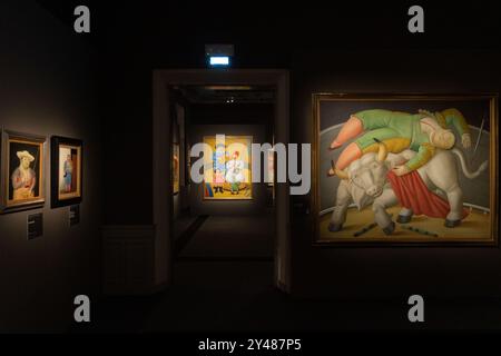 Rom, Italien. September 2024. Ein Detail der Ausstellung "Fernando Botero - die große Ausstellung" im Palazzo Bonaparte in Rom (Foto: Matteo Nardone/Pacific Press) Credit: Pacific Press Media Production Corp./Alamy Live News Stockfoto