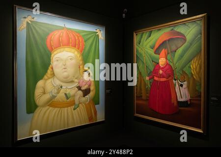 Rom, Italien. September 2024. Ein Detail der Ausstellung „Fernando Botero – die große Ausstellung“ im Palazzo Bonaparte in Rom (Foto: © Matteo Nardone/Pacific Press via ZUMA Press Wire) NUR REDAKTIONELLE VERWENDUNG! Nicht für kommerzielle ZWECKE! Stockfoto