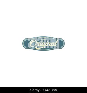 100 % Original-Etikettenvektor. Ursprüngliches Produktlogo Stock Vektor