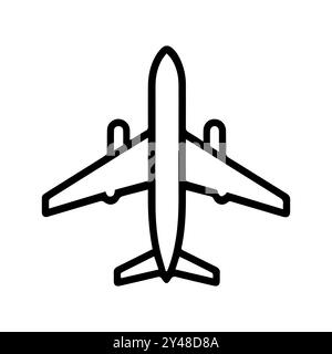 Ebenensymbol oder modernes Liniensymbol. Vektorgrafik und Ikonendesign mit auffälligen Konturen. Schwarz-weiß Pixel Perfect minimalistisches Symbol isoliert weiß Stock Vektor