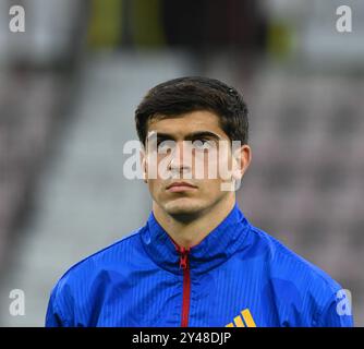 . Qualifikation zur UEFA U21-Meisterschaft Schottland gegen Spanien 6. September 2024 Tynecastle Park, Edinburgh. Juanlu von Spanien U21 Stockfoto