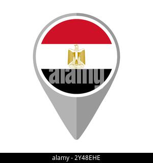 Ägypten Flagge auf Positionsnadel Stock Vektor