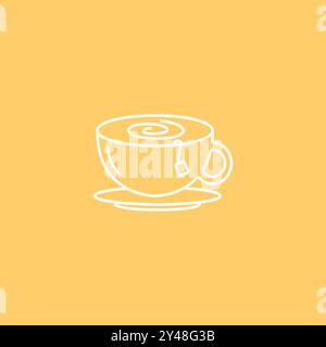 Symbol für Kaffeegetränk. Café-Bar, Vektor-Logo-Symbol. Einfaches Symbol für Kaffeetasse. Symbol für Kaffeebohnen. Symbol für Kaffeevektoren Stock Vektor