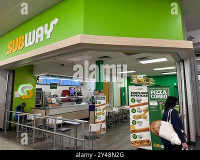 Hallandale Beach, USA. September 2024. Allgemeiner Blick auf das Fast Food-Restaurant Subway am 16. September 2024 in Hallandale Beach, Florida. (Foto: Michele Eve Sandberg/SIPA USA) Credit: SIPA USA/Alamy Live News Stockfoto