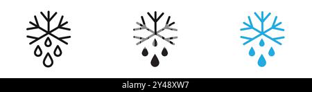 Auftauen Symbol Vektorlinie Logomarke oder Symbolsatz Kollektion Umrissstil Stock Vektor