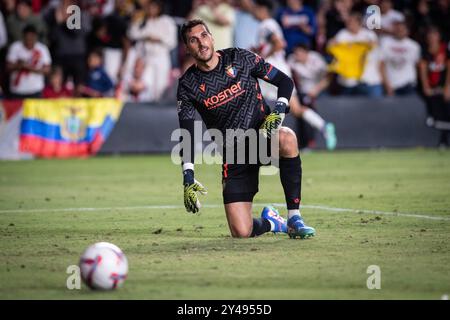 Spanisches La Liga es Sports Fußballspiel Rayo Vallecano gegen Osasuna im Vallecas Stadion in Madrid, 16. September 2024 900/Cordon Press Stockfoto