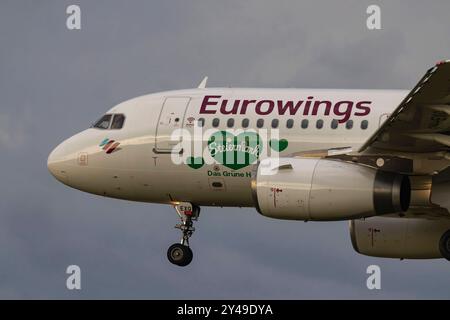 Flugzeug am Flughafen Zürich. LUFTFAHRZEUGKENNZEICHEN: 9H-EXQ, EUROWINGS EUROPE MALTA, AIRBUS A319-100. // 07.08.2024: Zürich, Schweiz *** Flugzeug am Flughafen Zürich Flugzeugregistrierung 9H EXQ, EUROWINGS EUROPE MALTA, AIRBUS A319 100 07 08 2024 Zürich, Schweiz Stockfoto