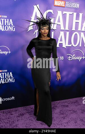 Los Angeles, USA. September 2024. Symone besucht am 16. September 2024 die Ankunft von Marvel Television’s „Agatha All Along“ auf Disney im El Capitan Theatre in Hollywood, KALIFORNIEN. (Foto: Corine Solberg/SIPA USA) Credit: SIPA USA/Alamy Live News Stockfoto