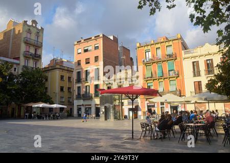 Plaça del Sol Gracia Viertel. Barcelona, Katalonien, Spanien. Stockfoto