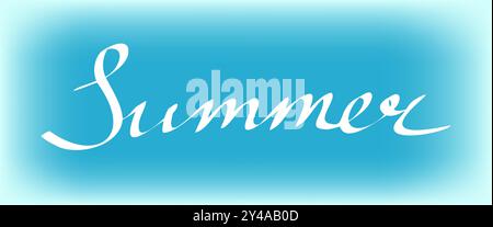 Eine handschriftliche Inschrift über den Sommer für das Design Stock Vektor