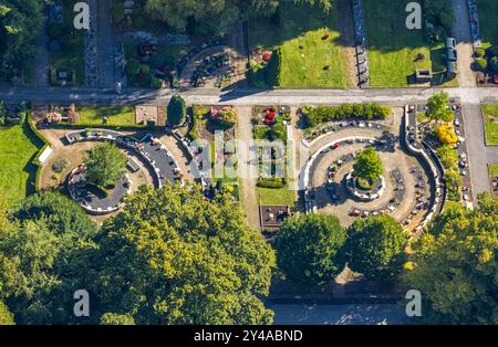 Luftbild, Evangelischer Friedhof Gräberfeld und Urnengräber im Kreis, Schwelm, Ruhrgebiet, Nordrhein-Westfalen, Deutschland ACHTUNGxMINDESTHONORARx60xEURO *** Luftbild, evangelischer Friedhof und Urnengräber im Kreis, Schwelm, Ruhrgebiet, Nordrhein-Westfalen, Deutschland ATTENTIONxMINDESTHONORARx60xEURO Stockfoto