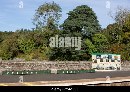 Bahnhof Corbridge in Northumberland Stockfoto