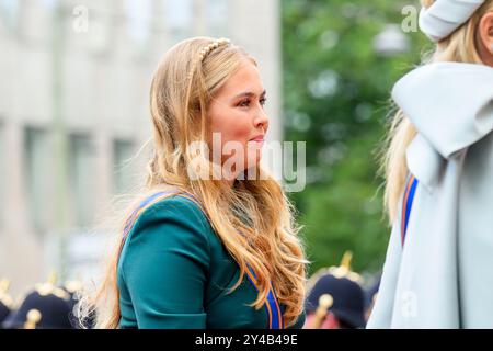 Den Haag, Niederlande, 2024 2011-09-17 13:24:11 DER HAAG, 17-09-2024, Königliche TheatreAnkunft der Prinzessin Amalia während des Prinzessentages am Königlichen Theater. Der König wird die Thronrede im Königlichen Theater den Mitgliedern der ersten und zweiten Kammer vorlesen. FOTO: NL Beeld/Patrick van EMST Credit: NL Beeld / Patrick van EMST Stockfoto