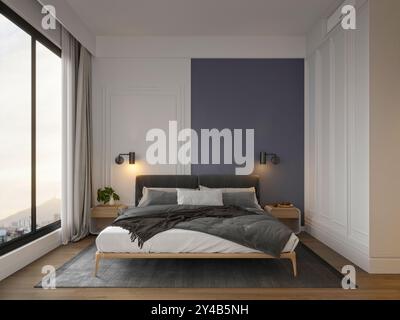 3D-Render Luxus Hotel Zimmer Stockfoto