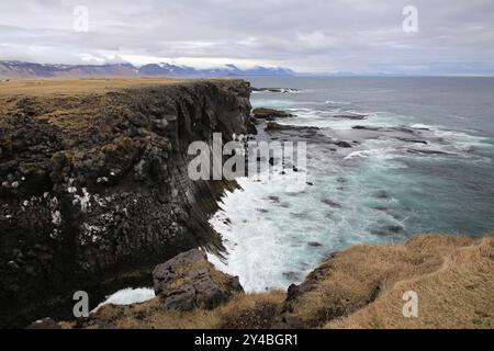 Island - 2024 05 12, Landschaftsbild auf Island im Snaefellsjökull-Nationalpark Stockfoto