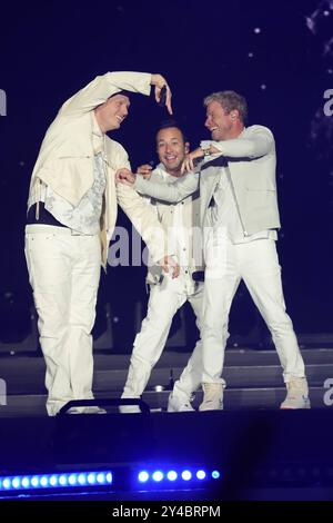Gluecksgefuehle Festival 2024 Backstreet Boys Nick Carter, Howie Dorough & Brian Littrell beim Glücksgefühle Festival auf dem Hockenheimring am 13.09.2024 Hockenheim Hockenheimring Baden-Württemberg *** Gluecksgefuehle Festival 2024 Backstreet Boys Nick Carter, Howie Dorough Brian Littrell beim Glücksgefühle Festival auf dem Hockenheimring am 13 09 2024 Hockenheimring Baden Württemberg Stockfoto