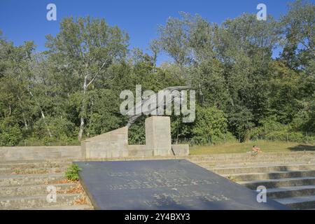 Denkmal für die spanischen Kämpfer, Denkmal für die Interbrigadisten im Spanischen Bürgerkrieg, Volkspark Friedrichshain, Friedrichshain, Berlin, Deutschland Stockfoto