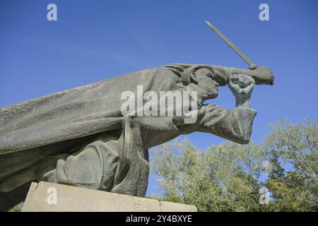 Denkmal für die spanischen Kämpfer, Denkmal für die Interbrigadisten im Spanischen Bürgerkrieg, Volkspark Friedrichshain, Friedrichshain, Berlin, Deutschland Stockfoto