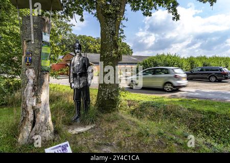 Die sogenannte Grüne Grenze, am ehemaligen Grenzweg bei Straelen-Kastanienburg und NL Velden, zwischen Deutschland und den Niederlanden, Adv Stockfoto