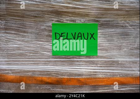 Vorst, Hauptstadt Brüssel, Belgien, 13. SEP 2024 - zahlreiche Delvaux-Kunstwerke Stockfoto