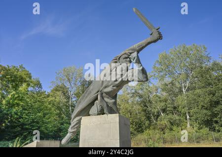 Denkmal für die spanischen Kämpfer, Denkmal für die Interbrigadisten im Spanischen Bürgerkrieg, Volkspark Friedrichshain, Friedrichshain, Berlin, Deutschland Stockfoto