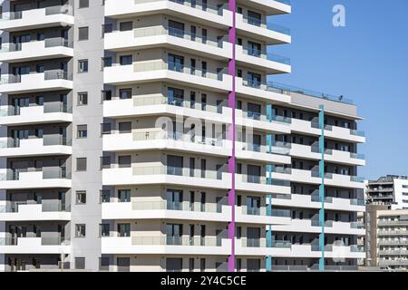 Moderne Hochhäuser in Badalona, Spanien, Europa Stockfoto