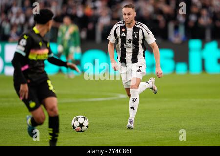 Torino, Italien. August 2024. Juventus’ Teun Koopmeiners während des Fußballspiels der UEFA Champions League zwischen Juventus FC und PSV Eindhoven im Juventus-Stadion in Turin, Nordwest-Italien - 17. September 2024. Sport - Fußball . (Foto: Fabio Ferrari/LaPresse) Credit: LaPresse/Alamy Live News Stockfoto