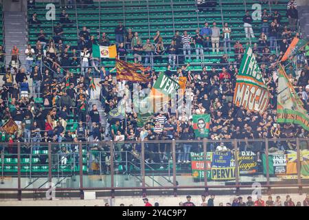 14. September 2024 Mailand, Italien - AC Mailand - Venezia Serie A - im Bild: venezia Supporters in mailand Stockfoto