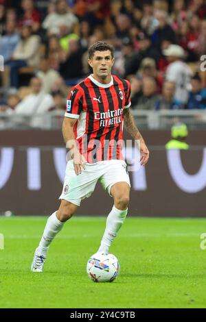 14. September 2024 Milano, Italien - AC Milan - Venezia Serie A - im Bild: AC Milan's Christian Pulisic Stockfoto