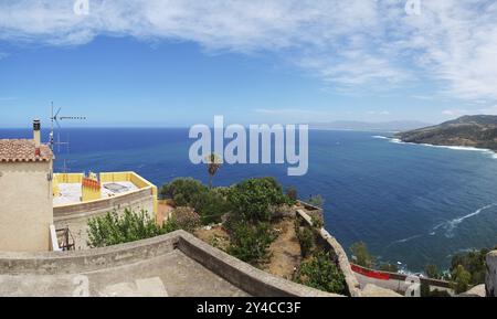 Blick auf die Altstadt von Castelsardo, Sardinien Stockfoto