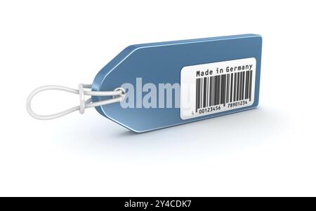 Hergestellt in Deutschland, ist dies ein computergeneriertes und 3D gerendertes Bild Stockfoto