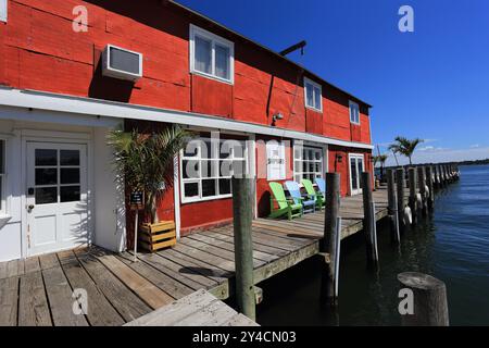 Das Shipyard Restaurant Greenport Harbor Long Island NY Stockfoto