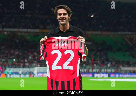 Mailand, Italien. September 2024. Kaka vor dem Fußball-Spiel der UEFA Champions League zwischen Mailand und Liverpool im San Siro Stadion in Mailand (Norditalien) am Dienstag, den 17. September 2024. Sport - Fußball . (Foto: Spada/LaPresse) Credit: LaPresse/Alamy Live News Stockfoto