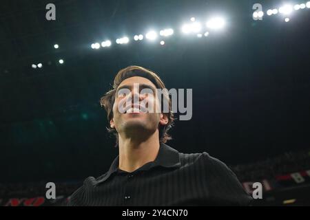 Mailand, Italien. September 2024. Kaka vor dem Fußball-Spiel der UEFA Champions League zwischen Mailand und Liverpool im San Siro Stadion in Mailand (Norditalien) am Dienstag, den 17. September 2024. Sport - Fußball . (Foto: Spada/LaPresse) Credit: LaPresse/Alamy Live News Stockfoto