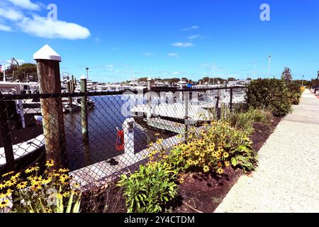 Stony Brook Marina Long Island NY Stockfoto