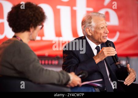 Nicolas Cleuet/Le Pictorium - Rede von Dominique de Villepin auf der Fete de l'Humanite 2024 - 15/09/2024 - France/Ile-de-France (Region)/Bretigny-Sur-Orge ; Paris - Rede von Dominique de Villepin auf der Fete de l'Humanite 2024 Credit: LE PICTORIUM/Alamy Live News Stockfoto