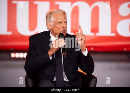 Nicolas Cleuet/Le Pictorium - Rede von Dominique de Villepin auf der Fete de l'Humanite 2024 - 15/09/2024 - France/Ile-de-France (Region)/Bretigny-Sur-Orge ; Paris - Rede von Dominique de Villepin auf der Fete de l'Humanite 2024 Credit: LE PICTORIUM/Alamy Live News Stockfoto