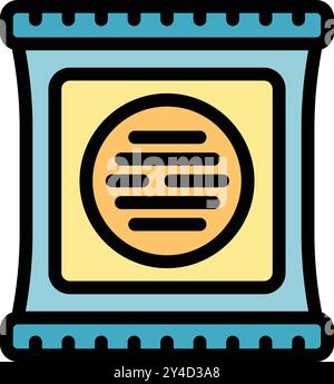 Einfaches Farbsymbol für ein rundes Abwassersystem, ideal für Web- und mobile Schnittstellen Stock Vektor