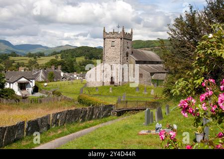 St. Michael All Angels Church, Hawkshead, Westmorland & Furness, Lake District, Cumbria, England Stockfoto