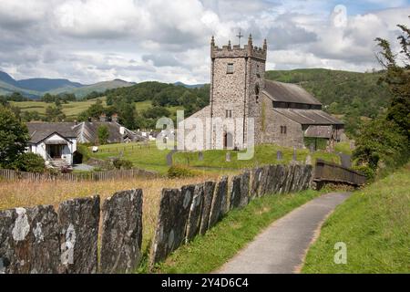 St. Michael All Angels Church, Hawkshead, Westmorland & Furness, Lake District, Cumbria, England Stockfoto