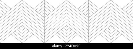 Nahtloses Linienmuster, abstrakte grafische Linien, künstlerische Grafikressourcen, Linienmuster, schlanke Linien, Schwarzweißhintergründe linear Stockfoto