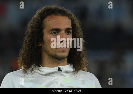 Rom, Italien. September 2024. Matteo Guendouzi von SS Lazio sieht während des Enelive-Spiels der Serie A zwischen SS Lazio gegen Hellas Verona FC im Olimpico Stadium am 16. September 2024 in Roma, italien (Foto: © Agostino Gemito/Pacific Press via ZUMA Press Wire) NUR ZUR REDAKTIONELLEN VERWENDUNG! Nicht für kommerzielle ZWECKE! Stockfoto