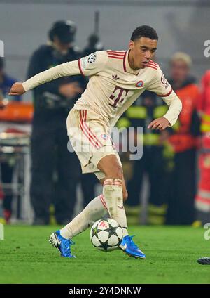 Jamal MUSIALA, FCB 42 im Gruppenligaspiel FC BAYERN MÜNCHEN - DINAMO ZAGREB 9-2 Fußball UEFA Champions League in der Saison 2024/2025 in München, 17. September 2024, FCB, 1. Spieltag, München Fotograf: Peter Schatz Stockfoto