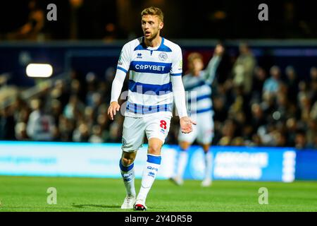 Sam Field of Queens Park Rangers in Aktion während des Carabao Cup Spiels Queens Park Rangers vs Crystal Palace im Kiyan Prince Foundation Stadium, London, Großbritannien, 17. September 2024 (Foto: Izzy Poles/News Images) Stockfoto