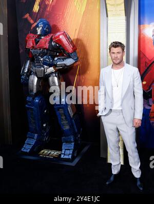 New York, Usa. September 2024. Chris Hemsworth erscheint auf dem roten Teppich bei der Premiere von „Transformers One“ am Dienstag, den 17. September 2024 in New York City. Foto: John Angelillo/UPI Credit: UPI/Alamy Live News Stockfoto