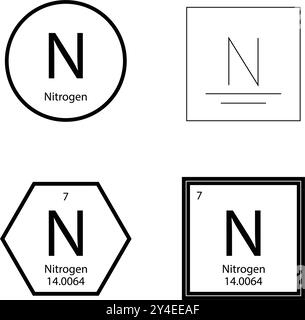 Design des Symbols für chemische Periodensysteme Stock Vektor