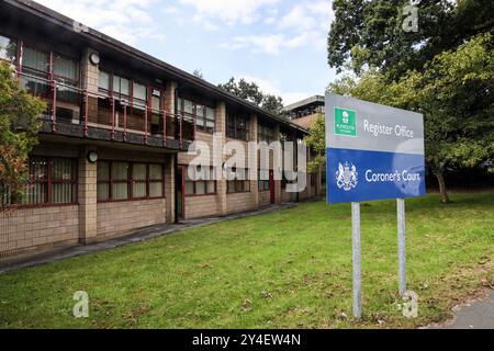 Das Plymouth Register and Coroners Court in der Brest Road, Derriford im Norden der Stadt. Stockfoto